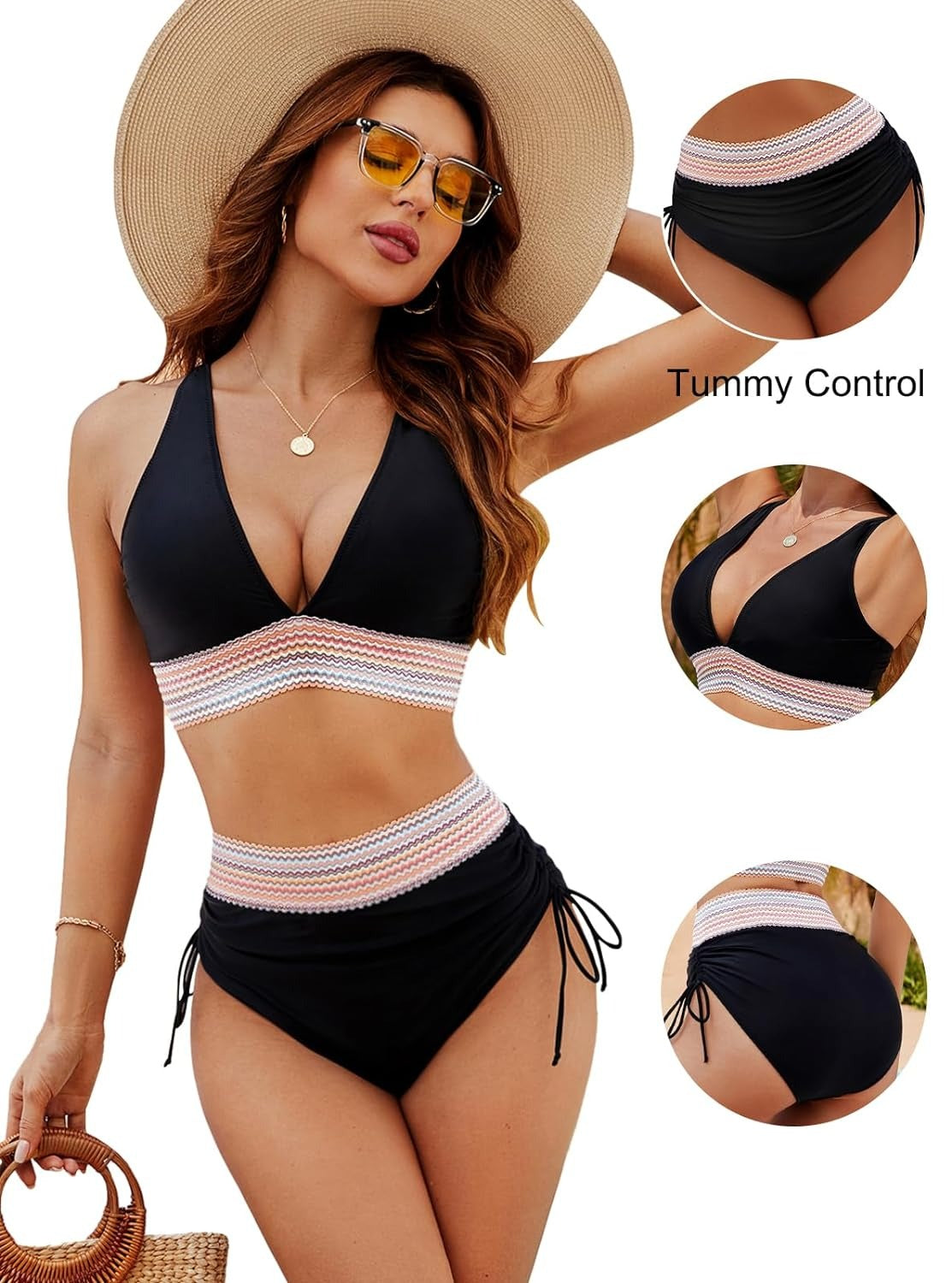 AQUILA™ | Hoge Taille Tummy Control Bikiniset