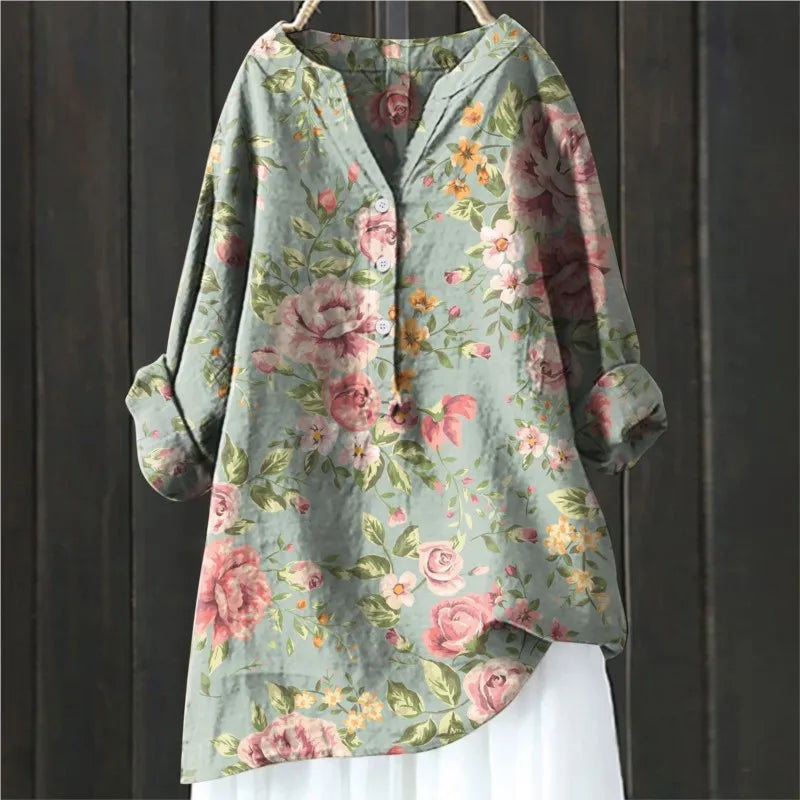 Marga™ - Casual blouse Met Florale Print