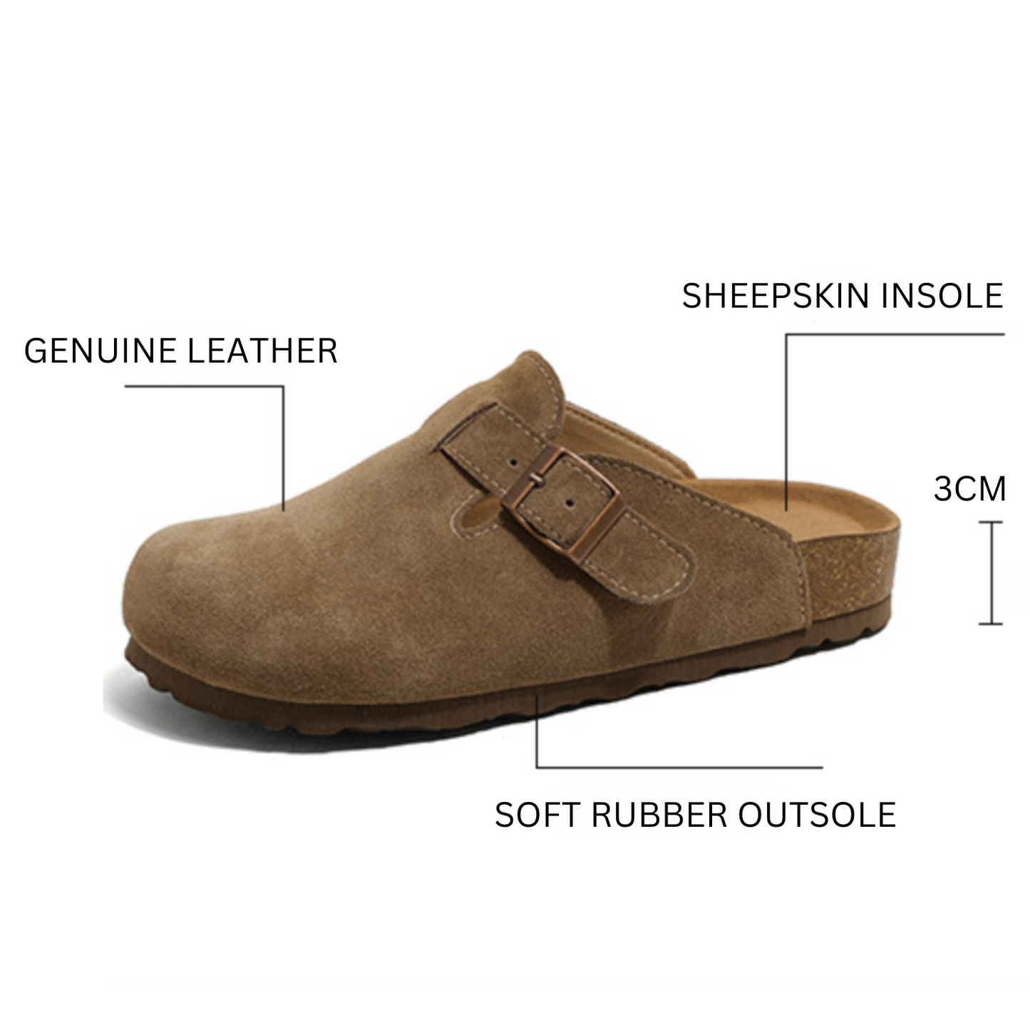 THEA | SUEDE/LEREN KLOMPEN